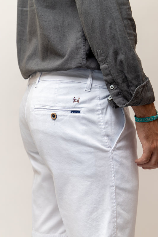 Bermuda Elástica Blanca | Priego