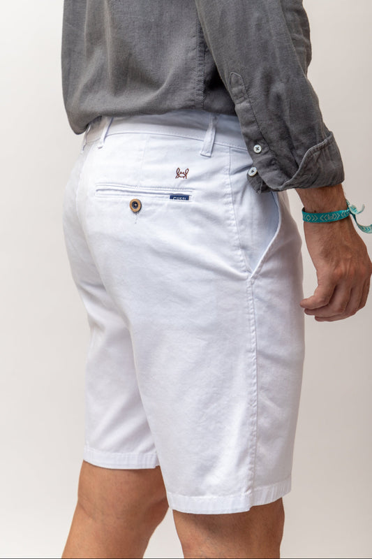 Bermuda Elástica Blanca | Priego