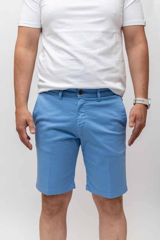 Bermuda Elástica Azul Celeste | Priego