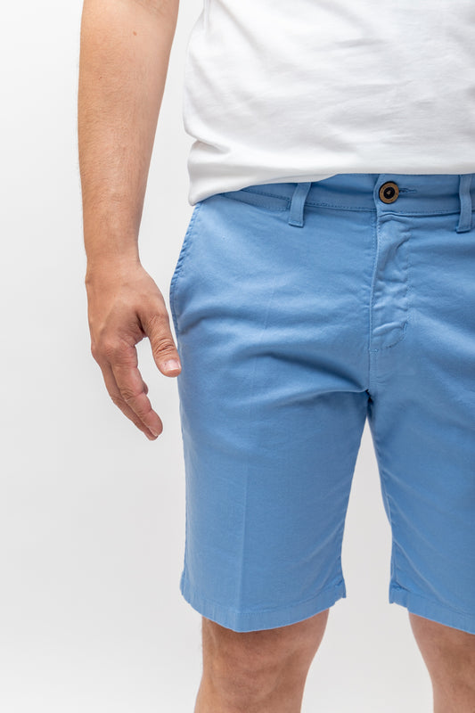 Bermuda Elástica Azul Celeste | Priego