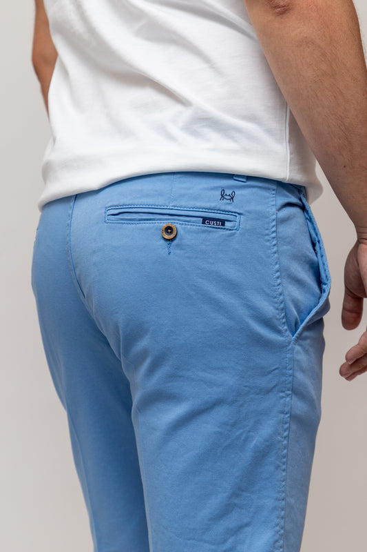 Bermuda Elástica Azul Celeste | Priego