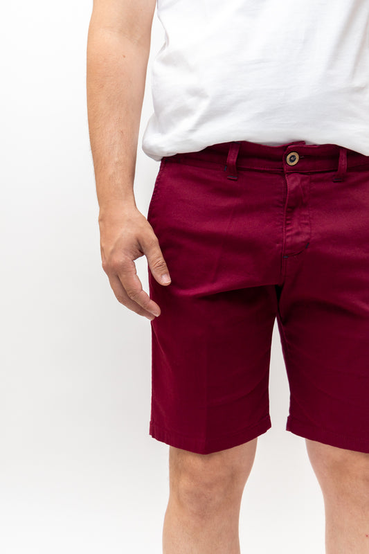 Bermuda Elástica Granate | Priego