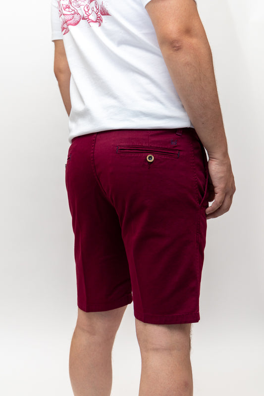 Bermuda Elástica Granate | Priego