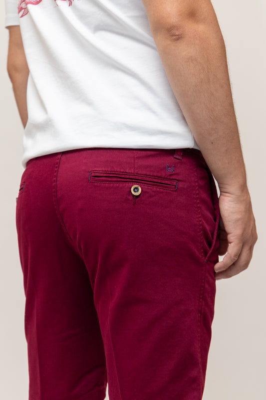 Bermuda Elástica Granate | Priego