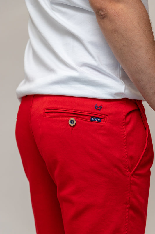 Bermuda Elástica Roja | Priego