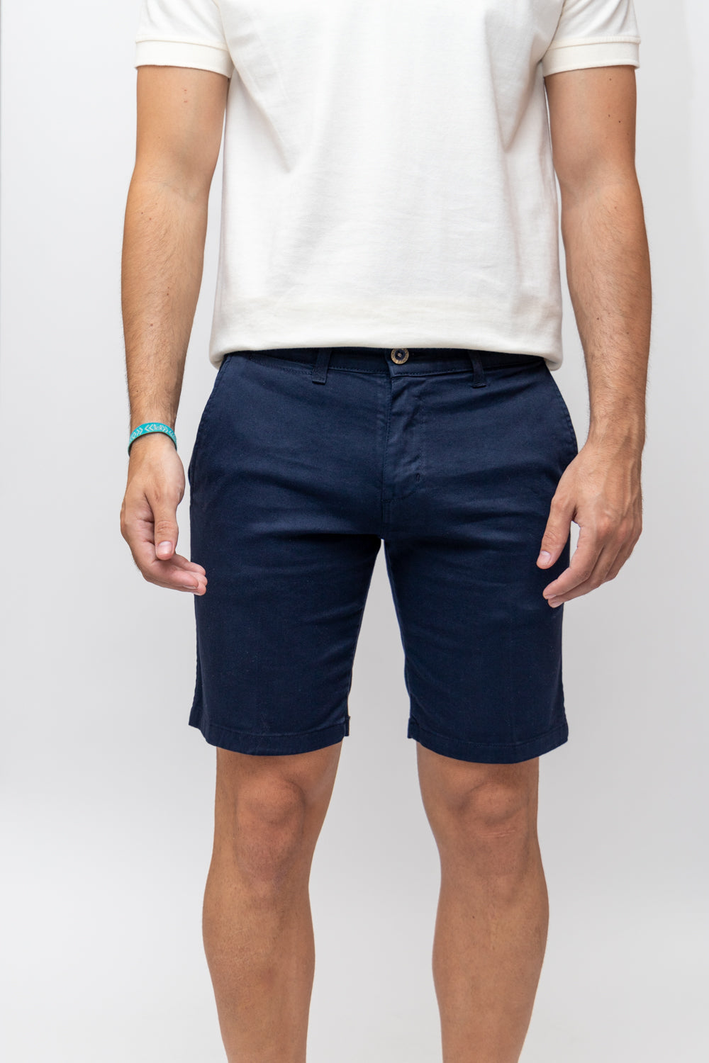 Bermuda Elástica Azul Marino | Priego