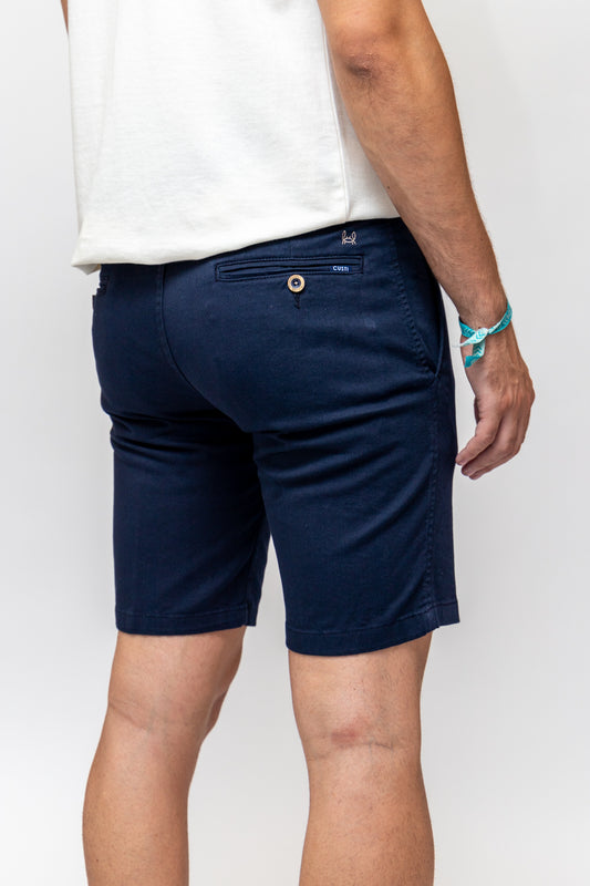 Bermuda Elástica Azul Marino | Priego