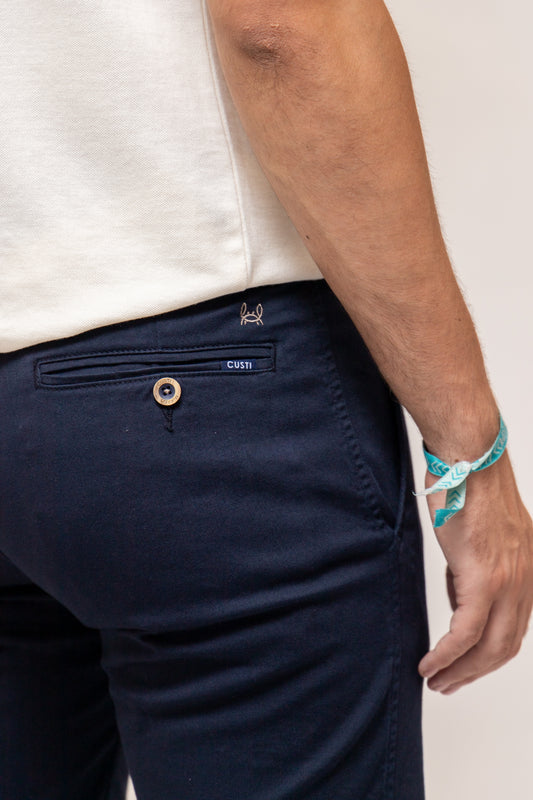 Bermuda Elástica Azul Marino | Priego