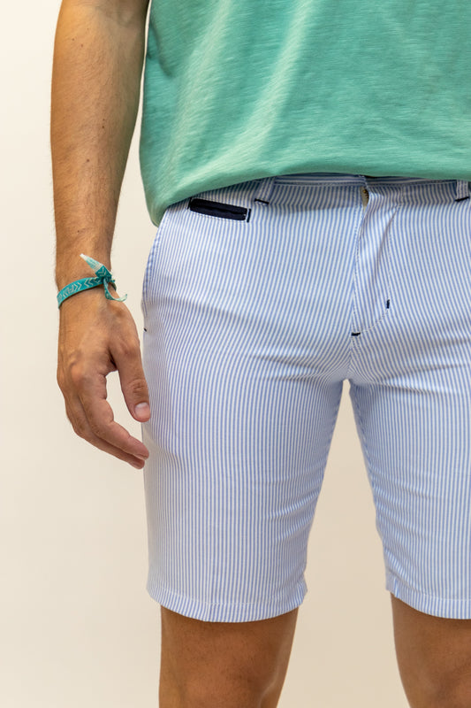 Bermuda Rayas Azul Marino | Rivera