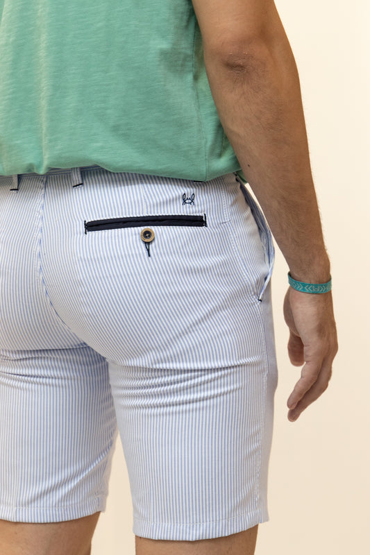 Bermuda Rayas Azul Marino | Rivera