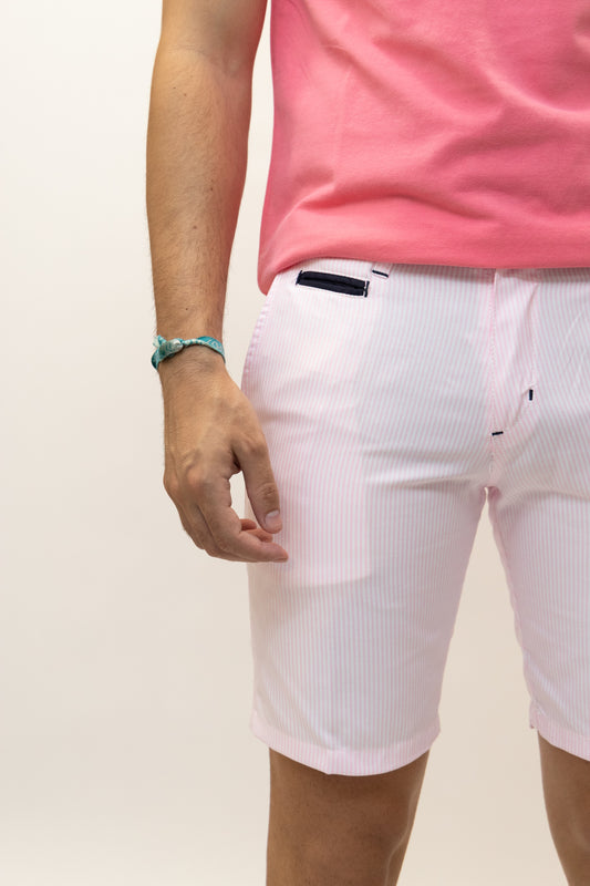 Bermuda Rayas Rosa | Rivera