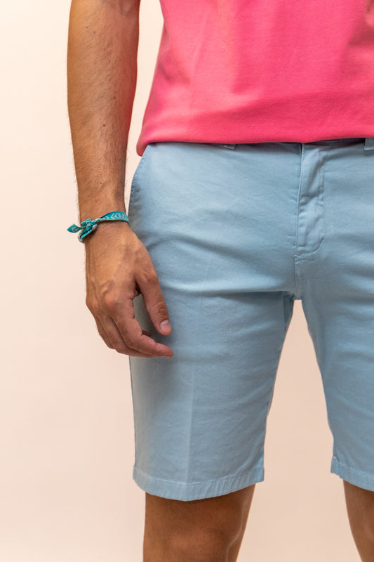 Bermuda Elástica Agua Marina | Priego