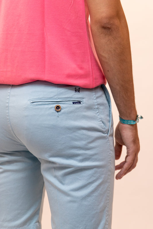 Bermuda Elástica Agua Marina | Priego