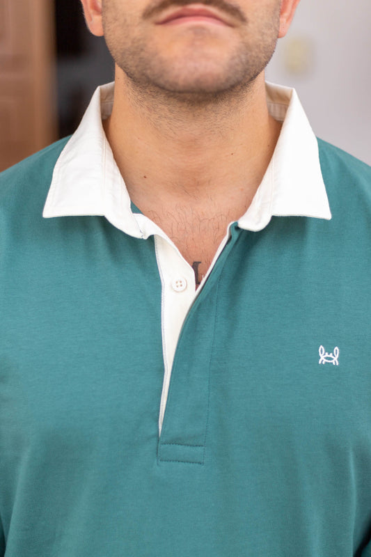 Polo Rugby Liso Verde | Tuy