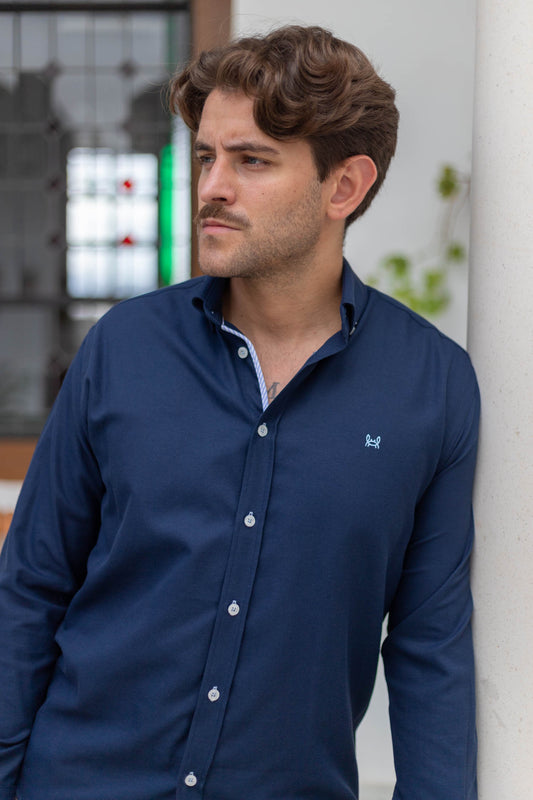 Camisa Lisa Oxford Marino | Ronda