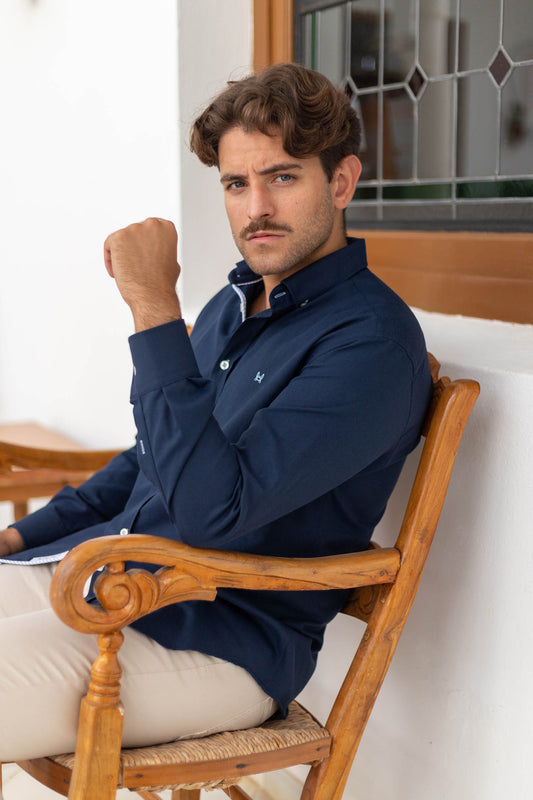 Camisa Lisa Oxford Marino | Ronda