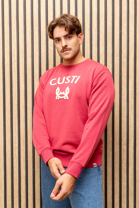Sudadera Custi Cangrejito Burdeos