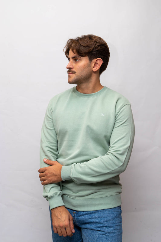 Sudadera Tacto Melocotón | Verde Manzana