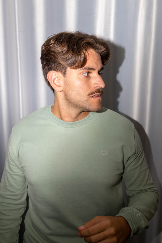 Sudadera Tacto Melocotón | Verde Manzana