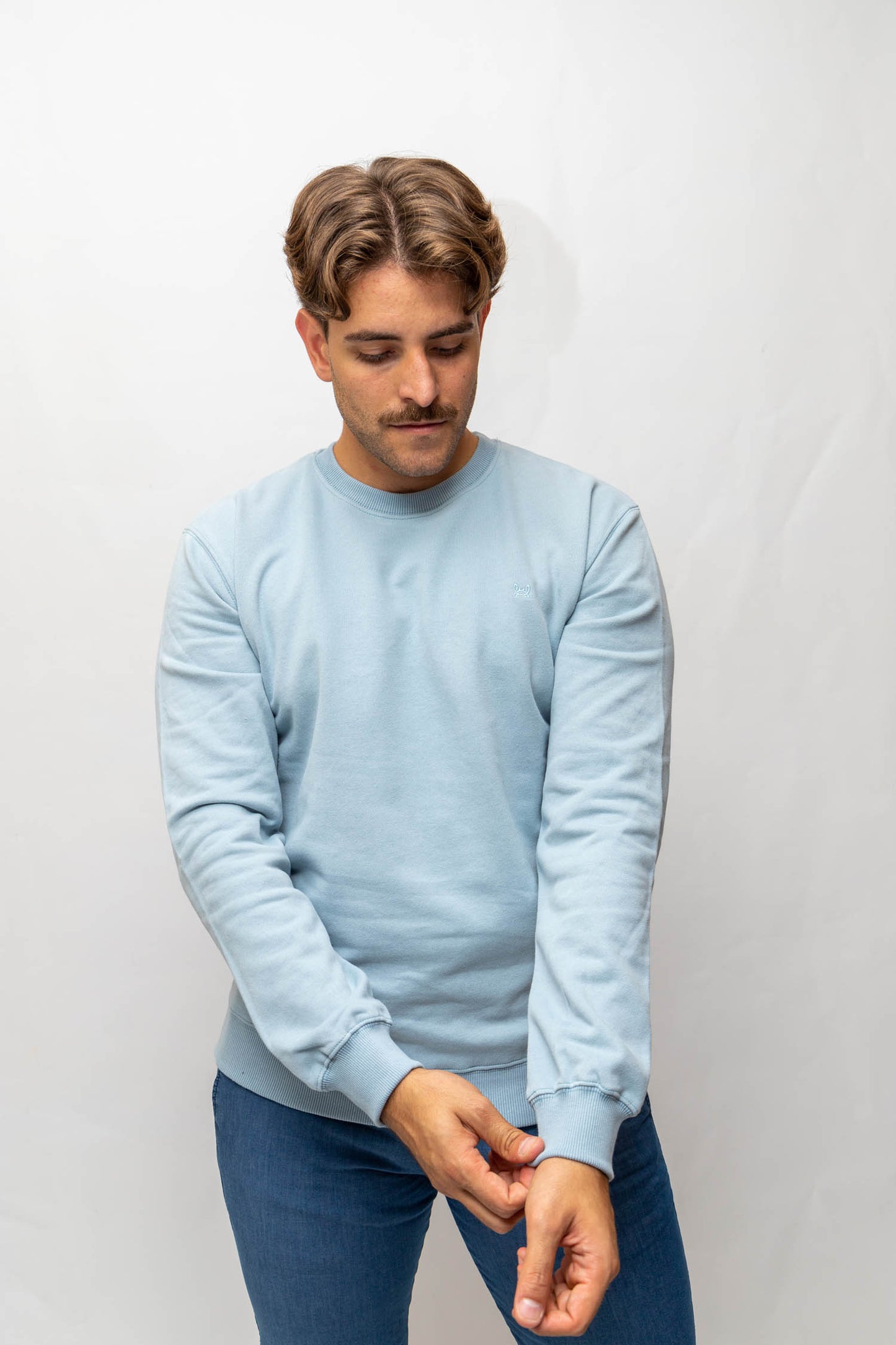 Sudadera Básica Celeste
