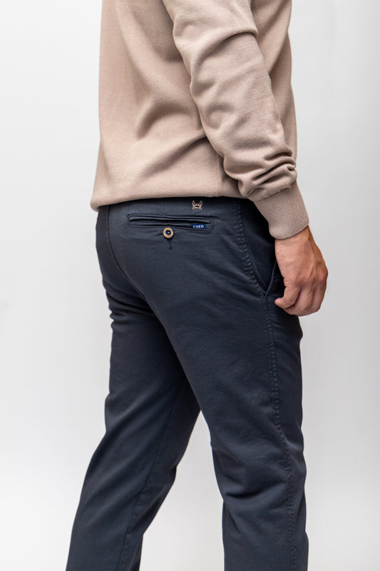 Pantalón Chino Elástico Gris Plomo | Jesulín