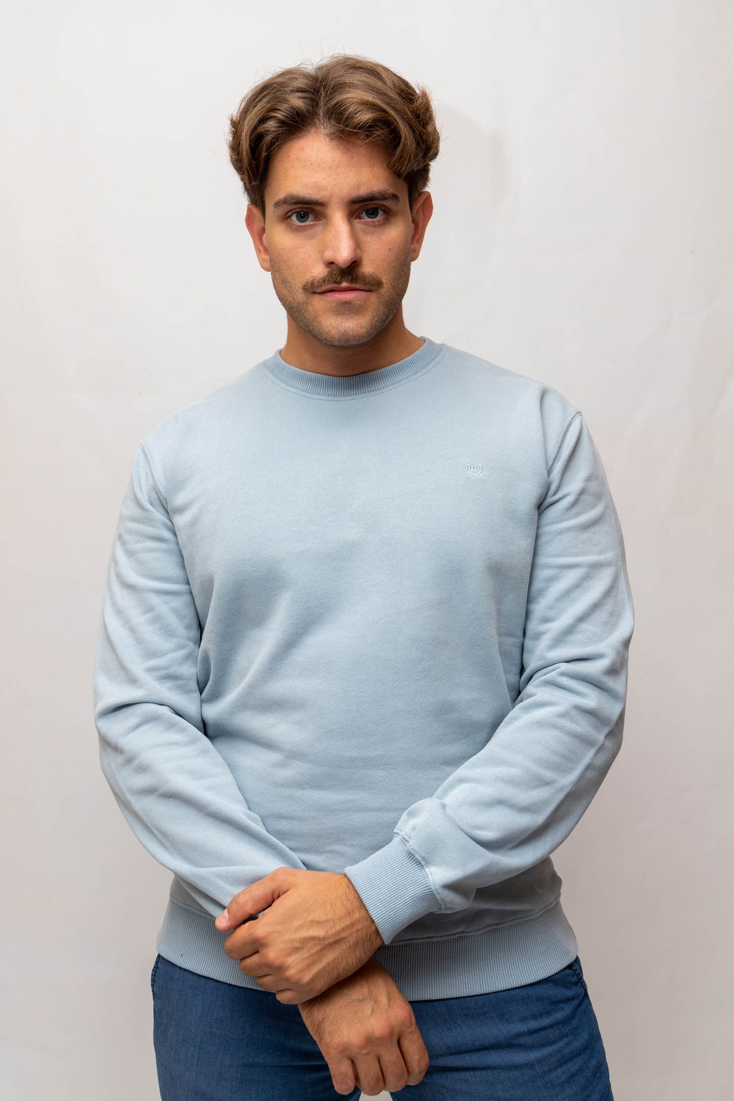 Sudadera Básica Celeste