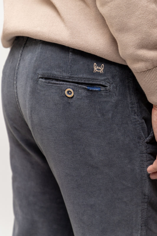 Pantalón Pana Gris Plomo