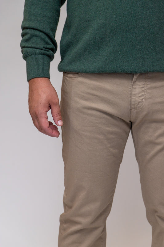 Pantalón 5 Bolsillos Beige