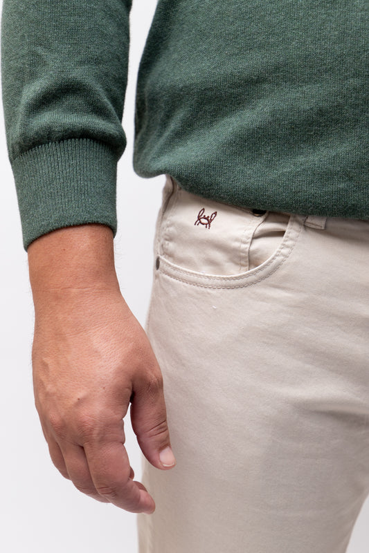 Pantalón 5 Bolsillos Piedra