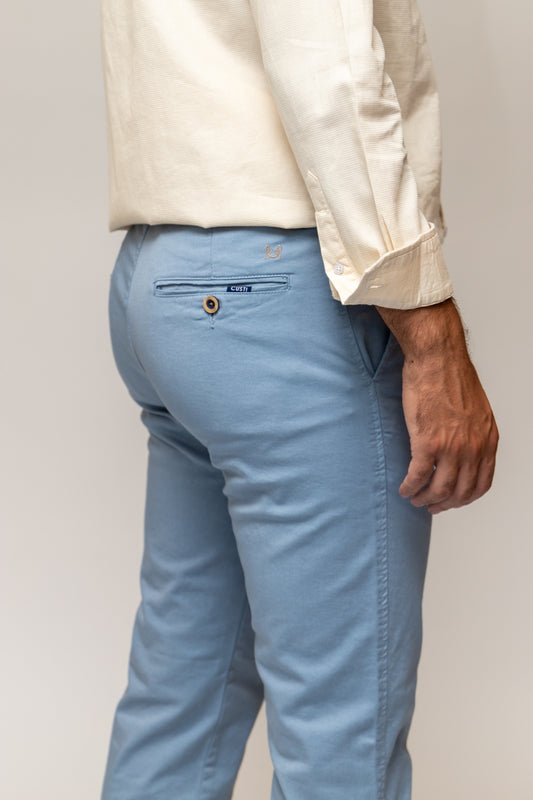 Pantalón Chino Elástico Azul Grisáceo | Jesulín