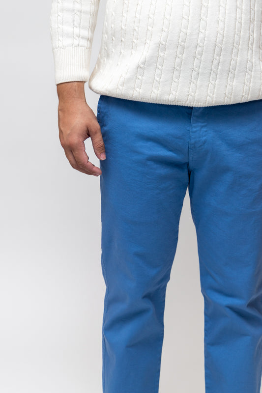 Pantalón Chino Elástico Azul Azafata | Jesulín