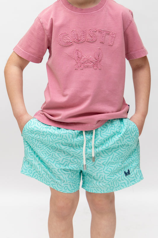 Bañador Infantil Graffiti Menta