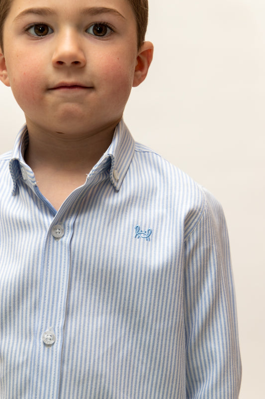 Camisa Infantil Oxford Raya Celeste | Córdoba