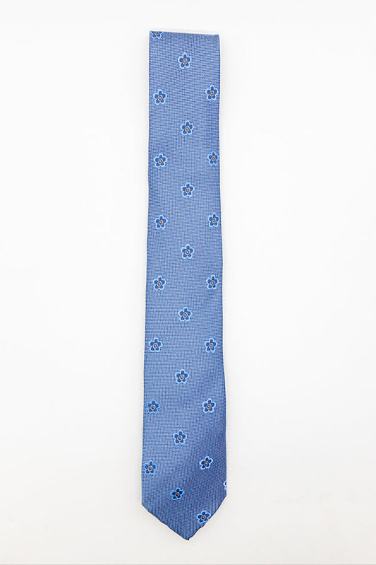 Corbata Flores Celeste