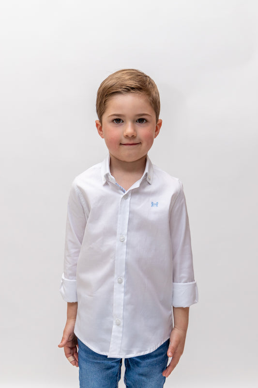 Camisa Infantil Oxford Lisa Blanca | Ronda