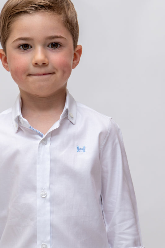 Camisa Infantil Oxford Lisa Blanca | Ronda
