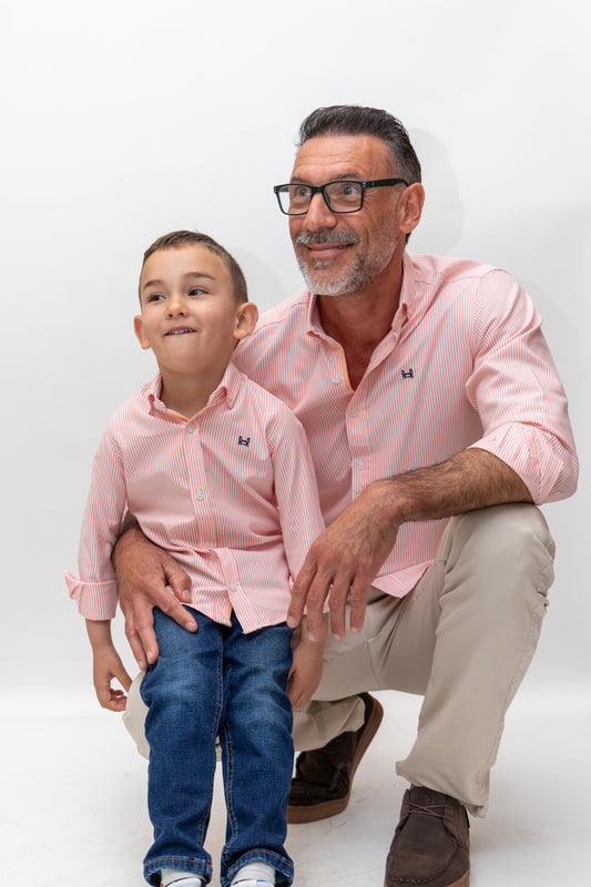 Camisa Infantil Oxford Raya Naranja | Córdoba