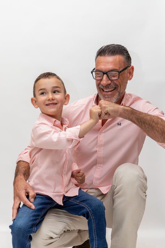 Camisa Infantil Oxford Raya Naranja | Córdoba