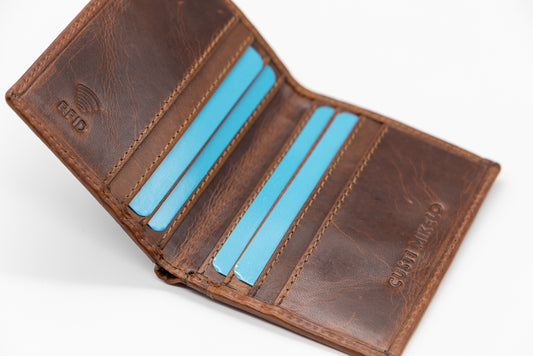 Cartera Cuero Marrón Claro