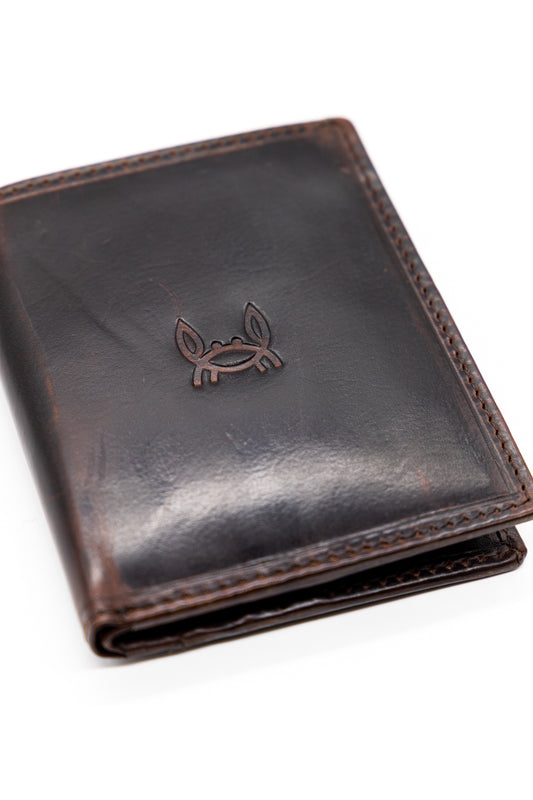 Cartera Cuero Marrón Oscuro