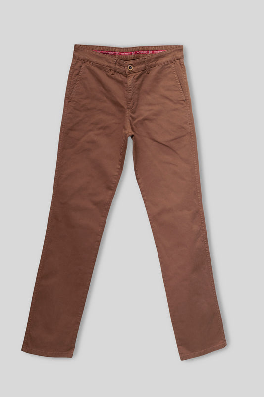 Pantalón Chino Elástico Marrón Avellana | Jesulín
