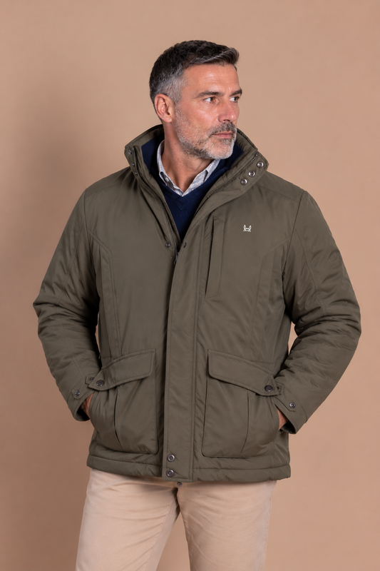 Parka technique à poches verte | Everest