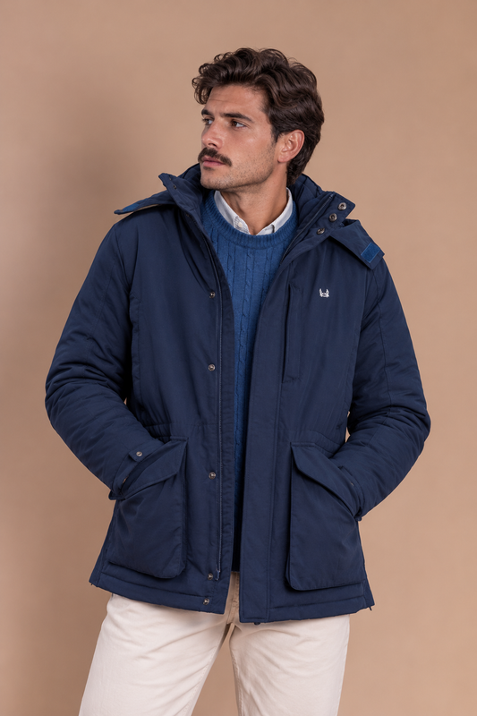 Parka technique à poches bleu marine | Everest