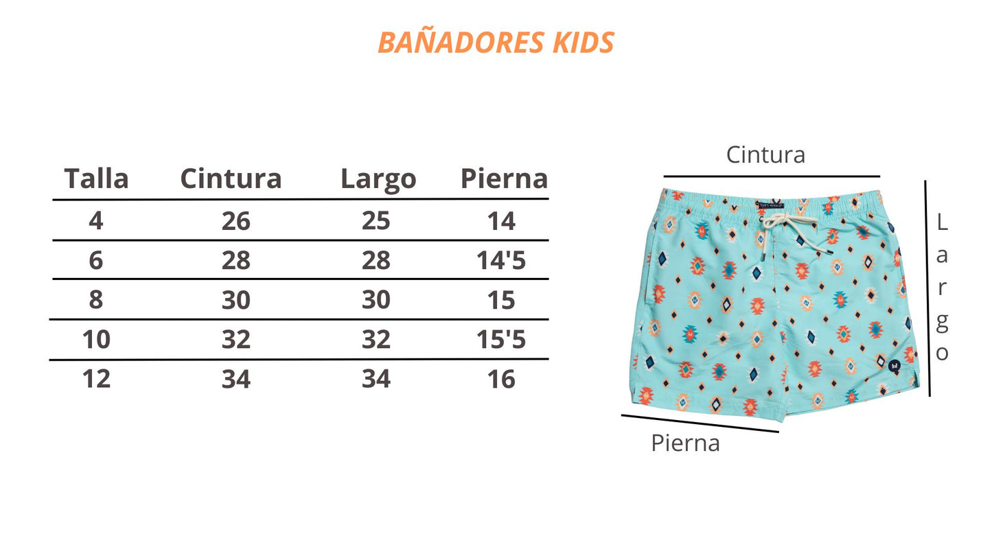 Bañador Infantil Raya Ancha Azul