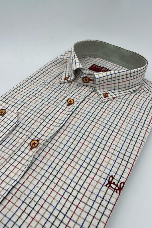 Camisa Villela Cuadro Rojo | Almonte