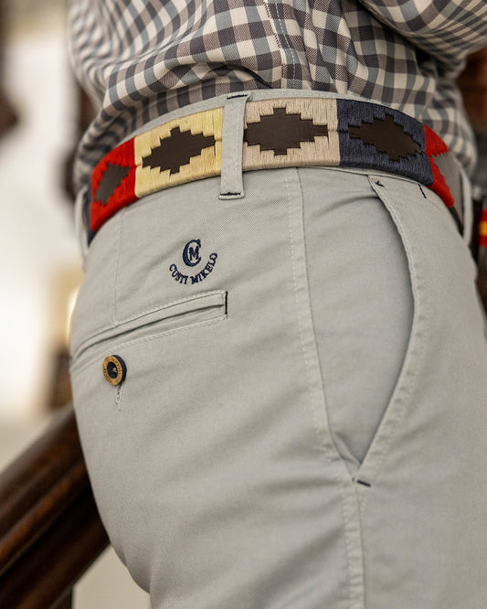 Cinturón piel argentino Marino Rojo