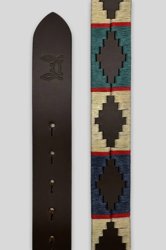 Cinturón piel argentino turquesa marino | 7