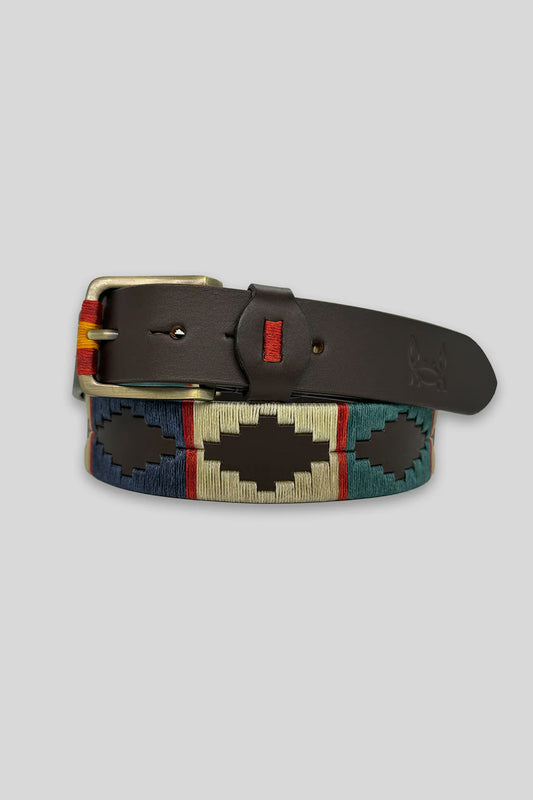 Cinturón piel argentino turquesa marino | 7