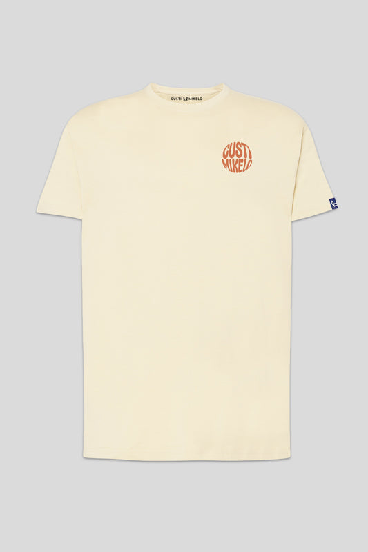 Camiseta Print Circle Beige