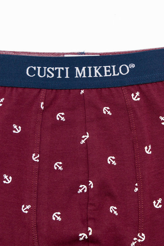 Boxer Anclas Granate